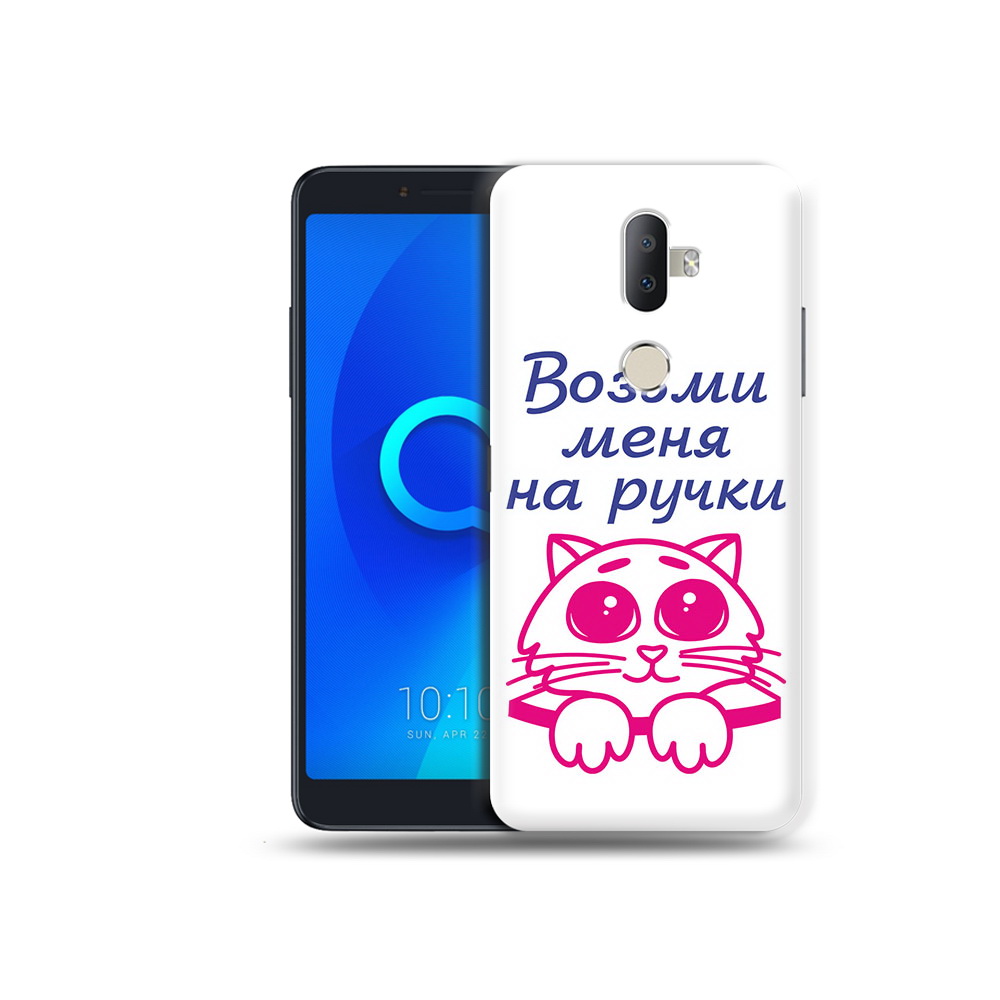 

Чехол MyPads Tocco для Alcatel 3V мяу, Прозрачный, Tocco