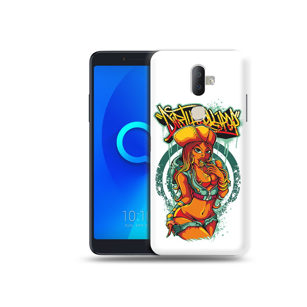 

Чехол MyPads Tocco для Alcatel 3V нарисованная девушка комикс, Прозрачный, Tocco