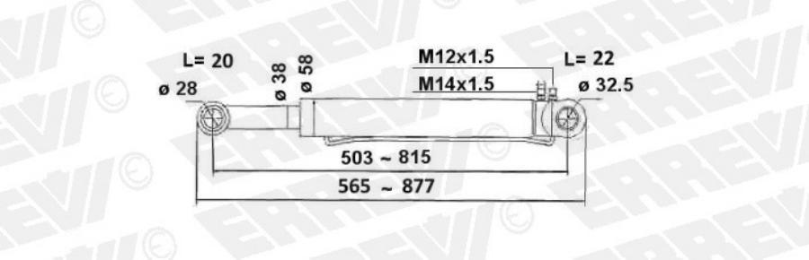 ERREVI 731881 ER731881 цилиндр подъема кабины \SCANIA () 1шт