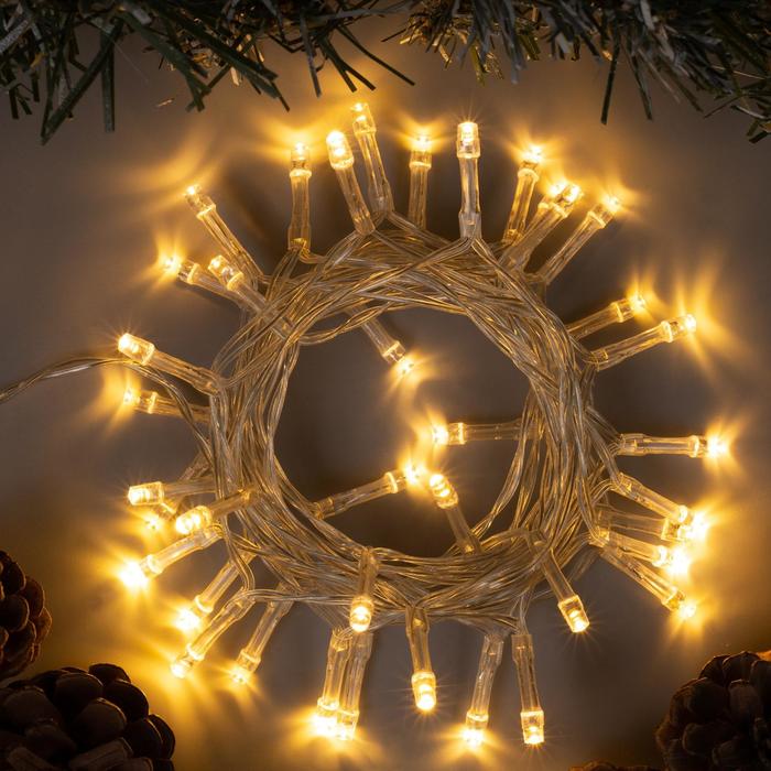 

Световая гирлянда новогодняя Luazon Lighting Нить 3584011 2 м белый теплый, Нить