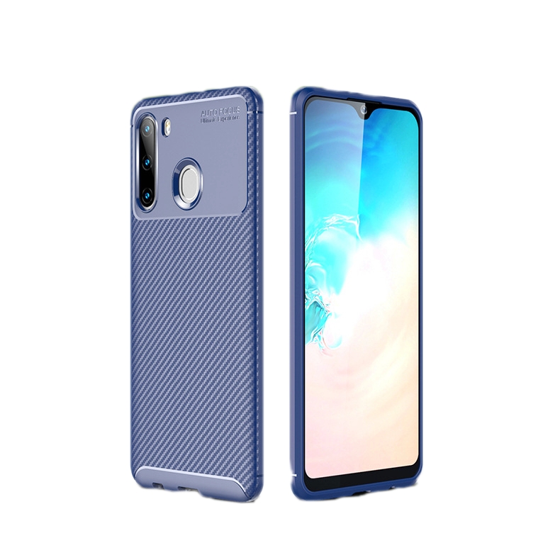 

Бампер MyPads для Samsung Galaxy A01 (2020) из силикона синяя, Синий