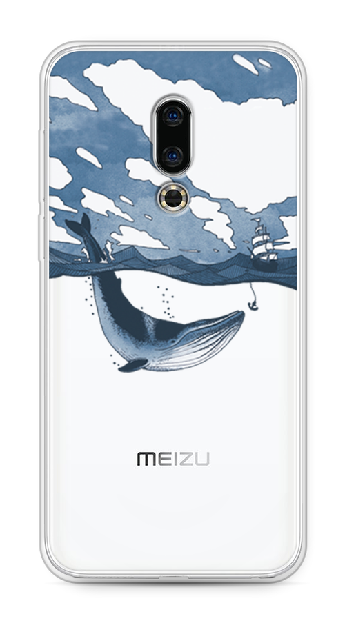 

Чехол на Meizu 16th "Большой кит", Синий, 72750-1