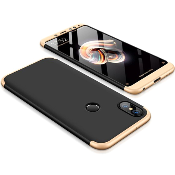 фото Чехол gkk likgus для xiaomi redmi note 5 pro/note 5 (dc) black/gold