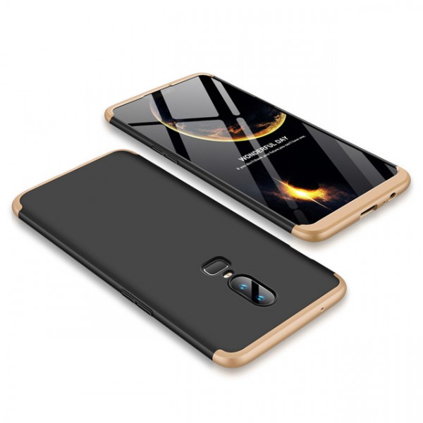 фото Чехол gkk likgus для oneplus 6 black/gold