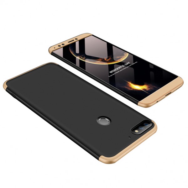 фото Чехол gkk likgus для huawei honor 9i/9n (2018) black/gold