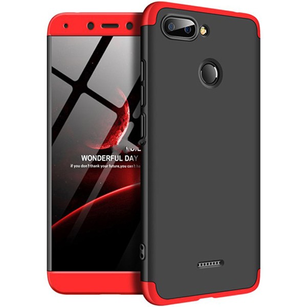 фото Чехол gkk likgus для xiaomi redmi 6 black / red