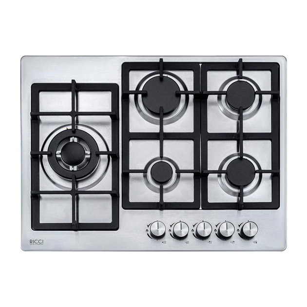 

Встраиваемая газовая панель RICCI HBS5710 Silver, HBS5710
