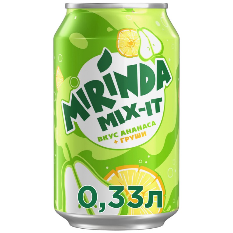 

Газированный напиток Mirinda Mix-It Ананас Груша 330 мл