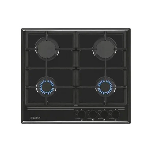 фото Встраиваемая газовая панель luxdorf h60v40b550 black