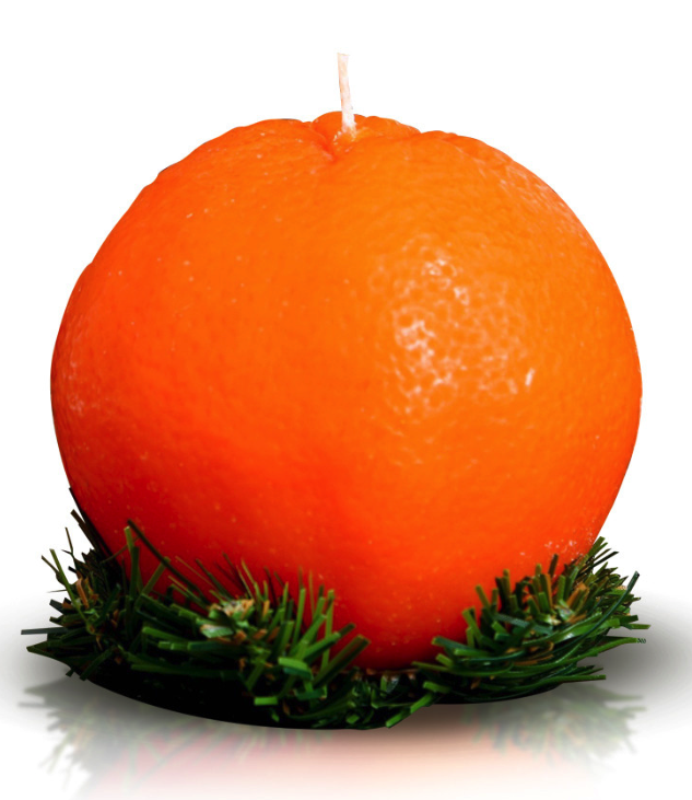 фото Свеча новогодняя sima-land 875372 апельсин средний 7 см