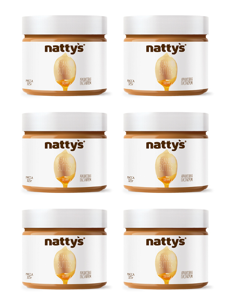 фото Набор арахисовых паст nattys creamy natbox 6 штук 325 г