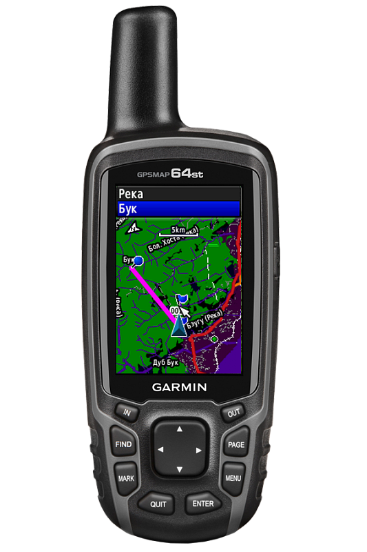 фото Туристический навигатор garmin gpsmap 64st rus черный