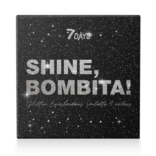 

Палетка теней для век 7DAYS SHINE, BOMBITA! с глиттером 9 цветов, 9 шт x 2 г