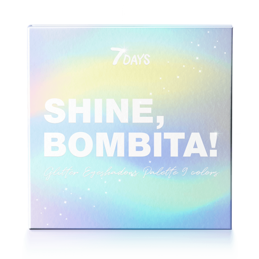 

Палетка мерцающих теней для век 7DAYS SHINE, BOMBITA! 9 цветов, 9 шт x 2 г