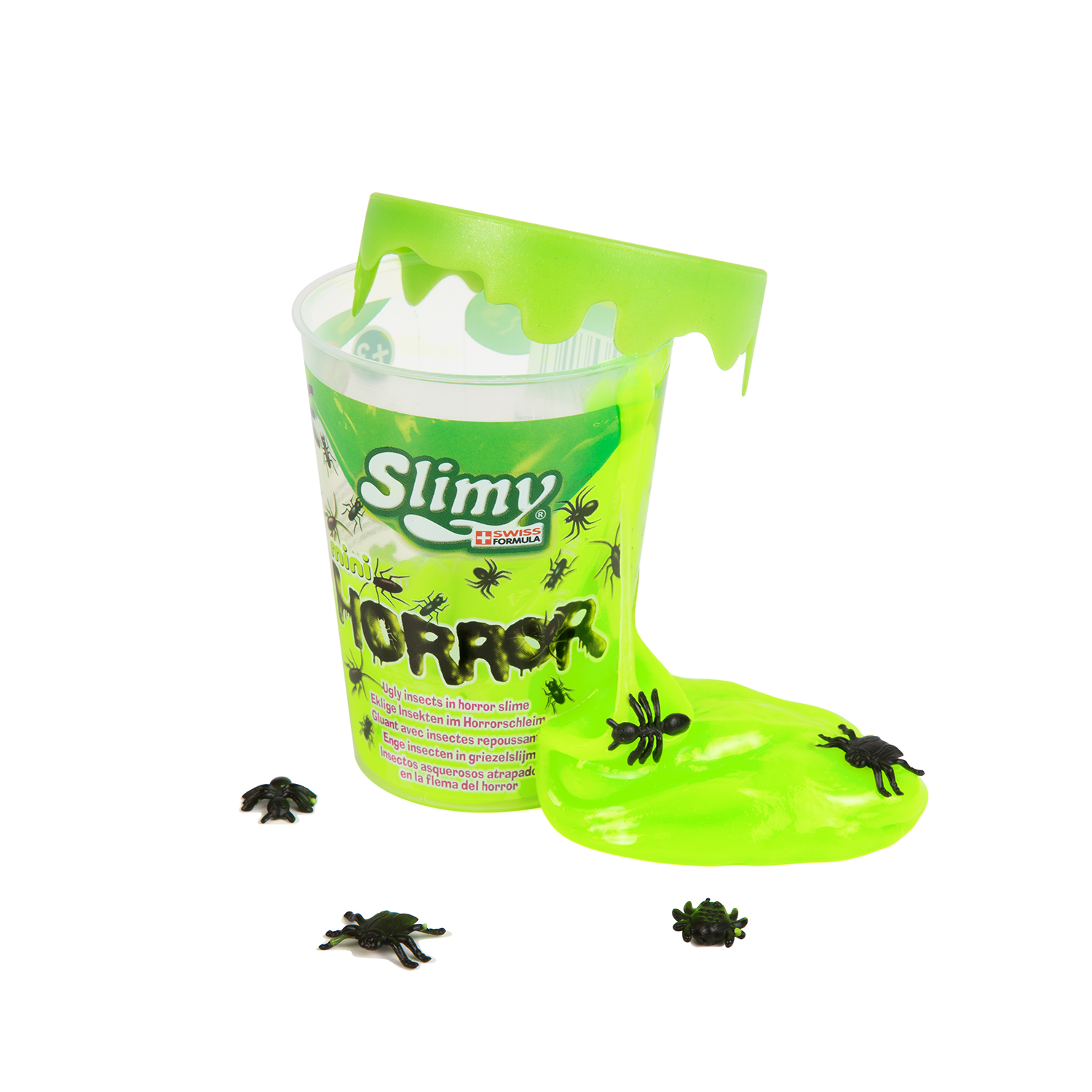 

Лизун Slimy Ужастики с игрушкой желтый