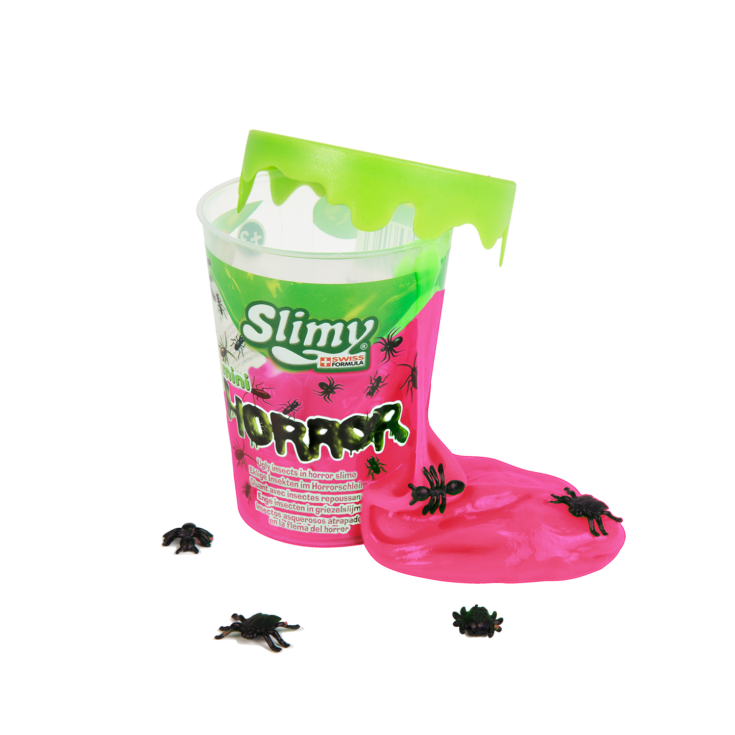 

Лизун Slimy Ужастики с игрушкой розовый