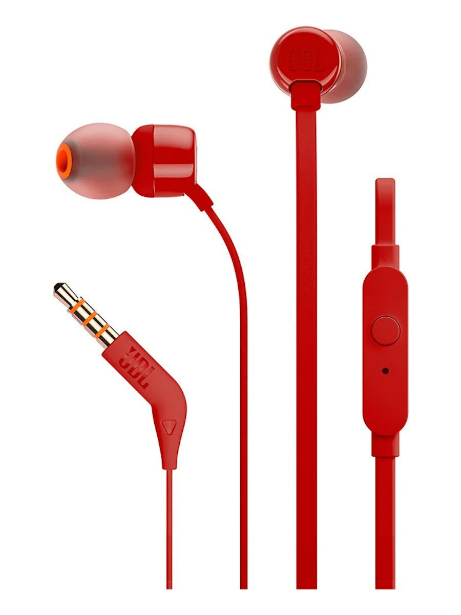 

Проводные наушники JBL Tune 110, красный (JBLT110RED), Tune 110