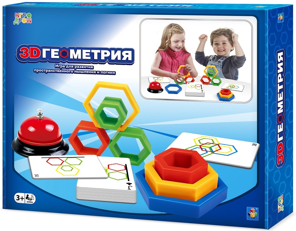 фото Настольная игра 3d геометрия 1 toy т16697 1toy