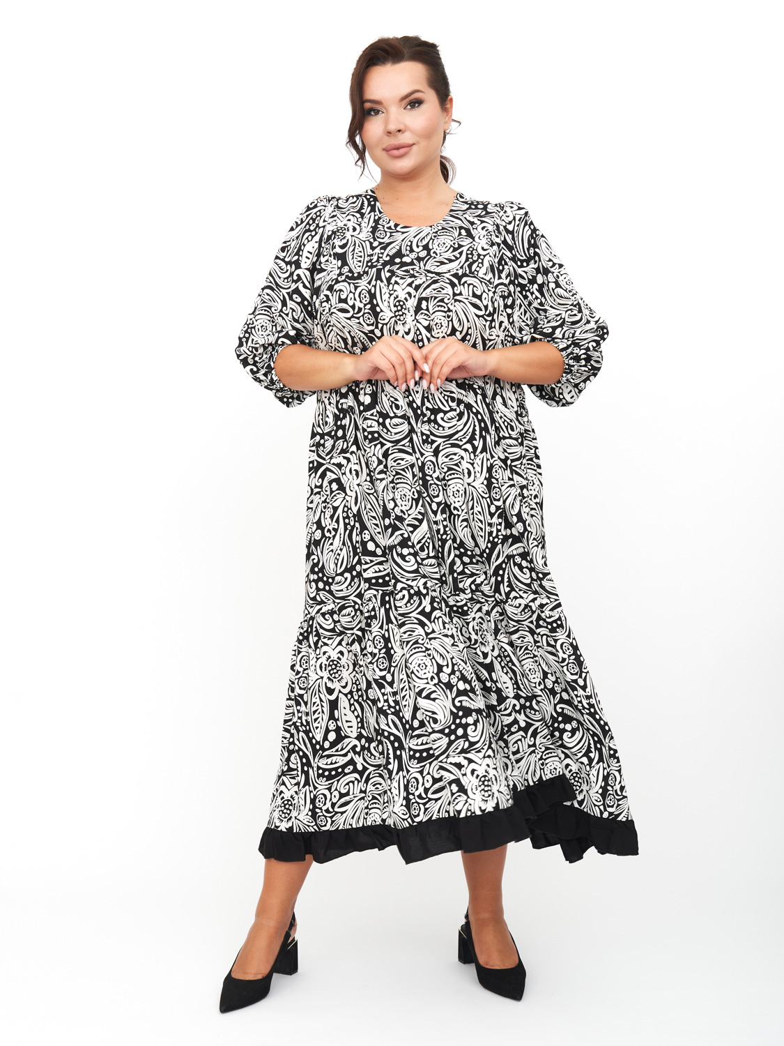 Платье женское ARTESSA PP22904FLW01 черное 72-74 RU