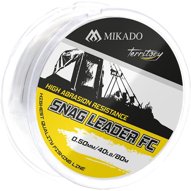 Снэг лидер Mikado Territory Shock leader snag leader Khaki 20,4 кг, 80 м, 1 шт