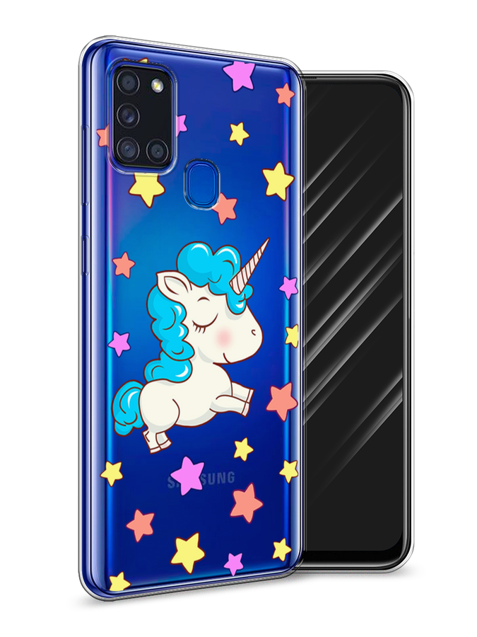 

Чехол Awog на Samsung Galaxy A21s / Самсунг A21s "Звездный единорог", Разноцветный, 2100250-2
