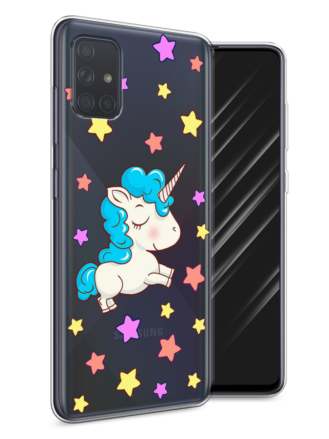 

Чехол Awog на Samsung Galaxy A71 4G "Звездный единорог", Разноцветный, 29050-2