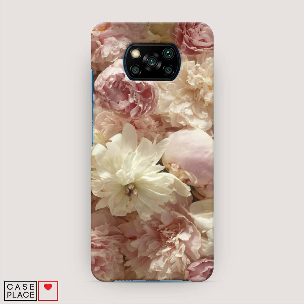 

Пластиковый чехол "Пионы светлые" на Xiaomi Poco X3 NFC, 39220-6