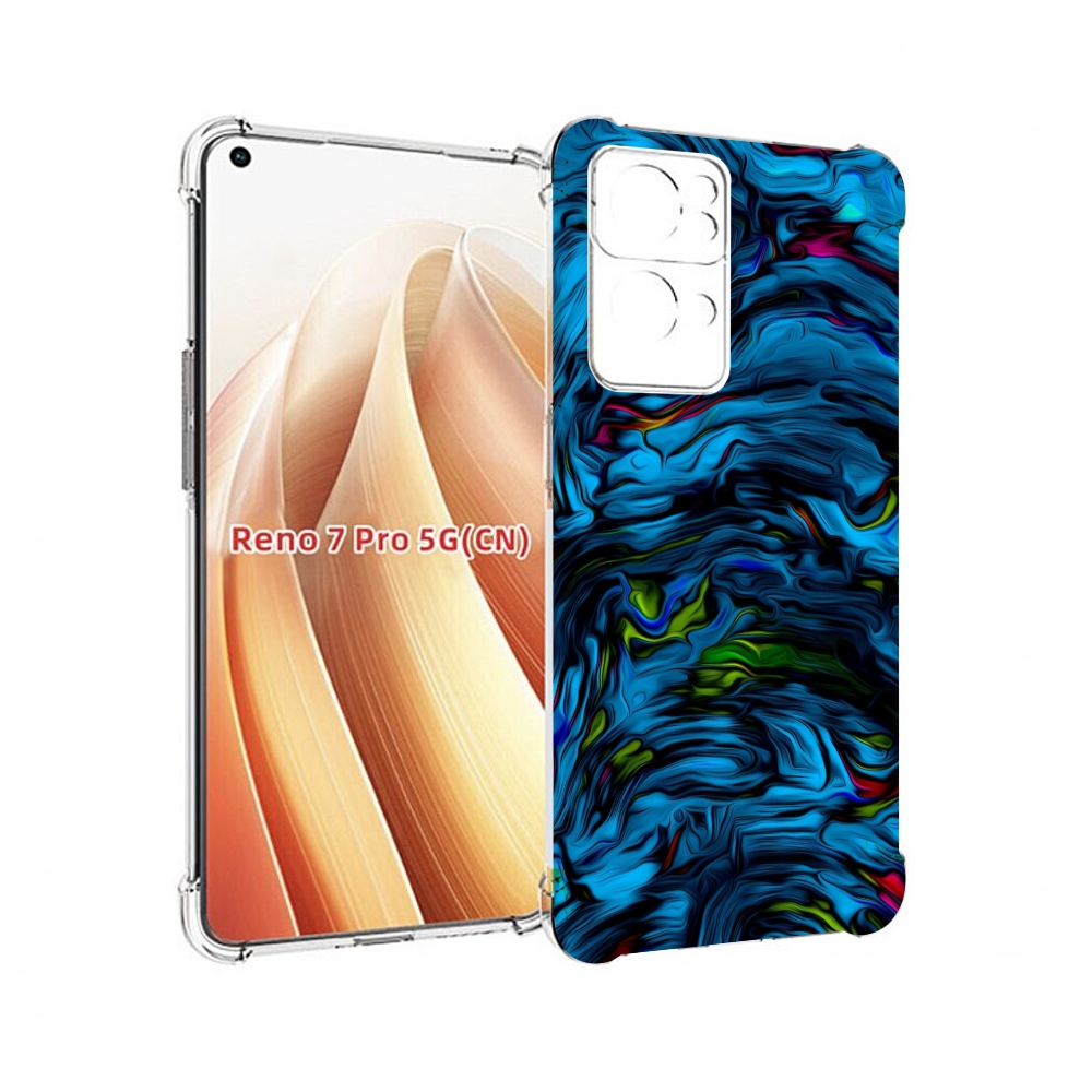 

Чехол MyPads голубая краска в темноте для OPPO Reno7 Pro 5G, Прозрачный, Tocco