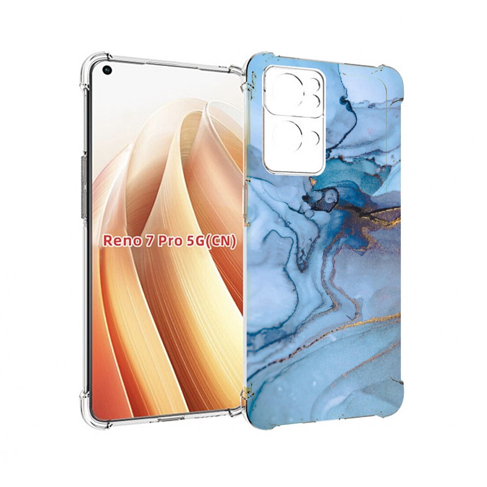 

Чехол MyPads голубой мрамор для OPPO Reno7 Pro 5G, Прозрачный, Tocco
