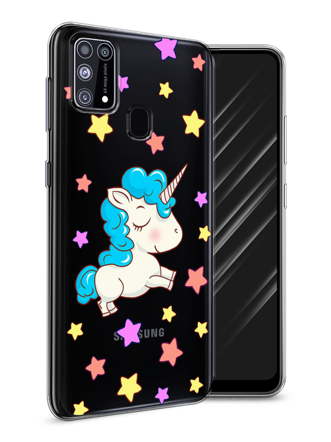 

Чехол Awog на Samsung Galaxy M31 / Самсунг M31 "Звездный единорог", Разноцветный, 2100750-2