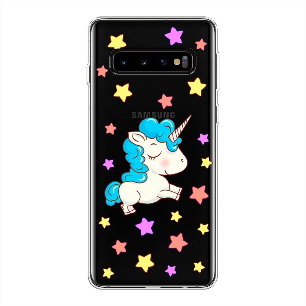 

Чехол Awog на Samsung Galaxy S10 Plus "Звездный единорог", Разноцветный, 27150-2