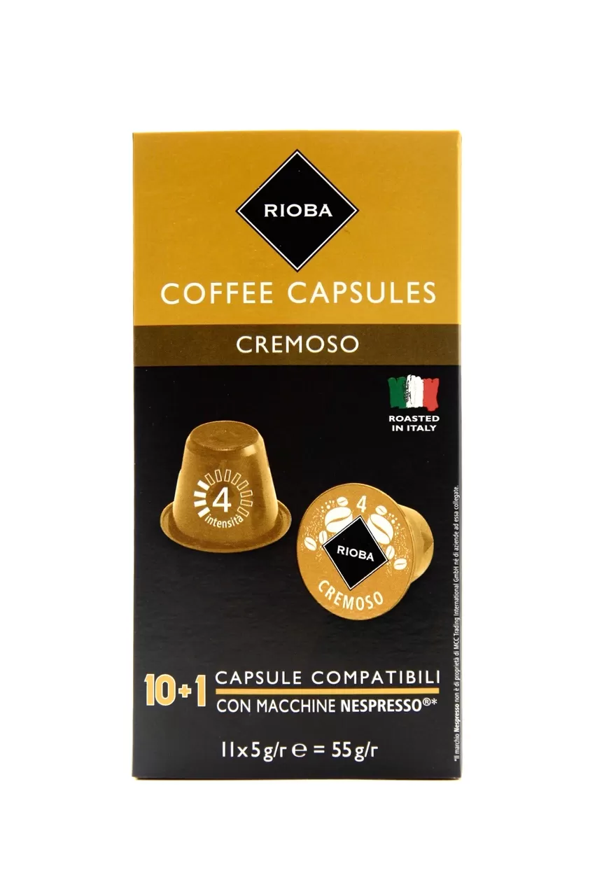 

Кофе Rioba Espresso Cremoso в капсулах 5 г х 11 шт