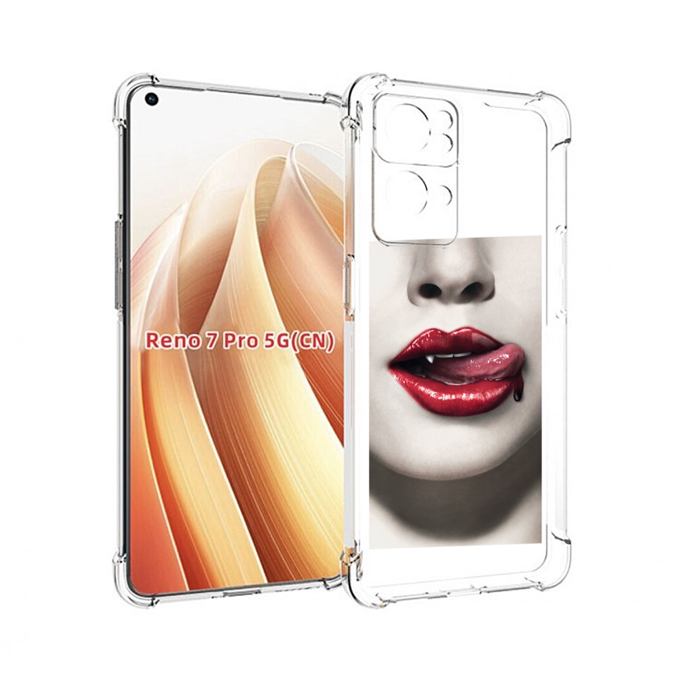 

Чехол MyPads губы-вампирши для OPPO Reno7 Pro 5G, Прозрачный, Tocco