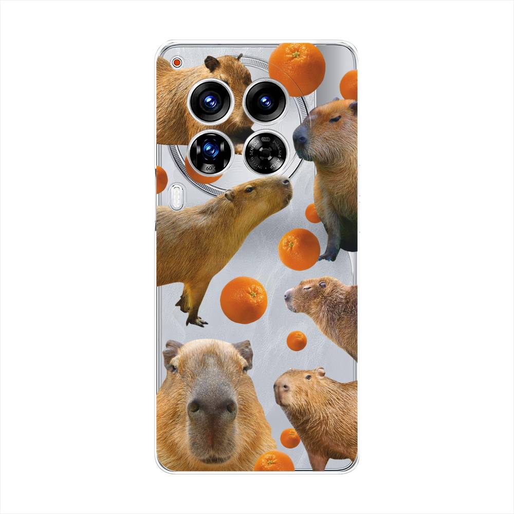 

Силиконовый чехол "Капибара и апельсины" на Tecno Camon 30 Premier, Прозрачный, 305450-1