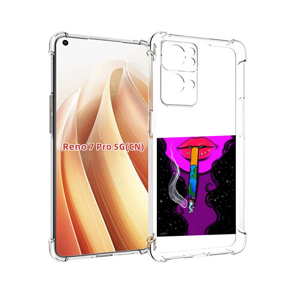 

Чехол MyPads девушка курит землю женский для OPPO Reno7 Pro 5G, Прозрачный, Tocco