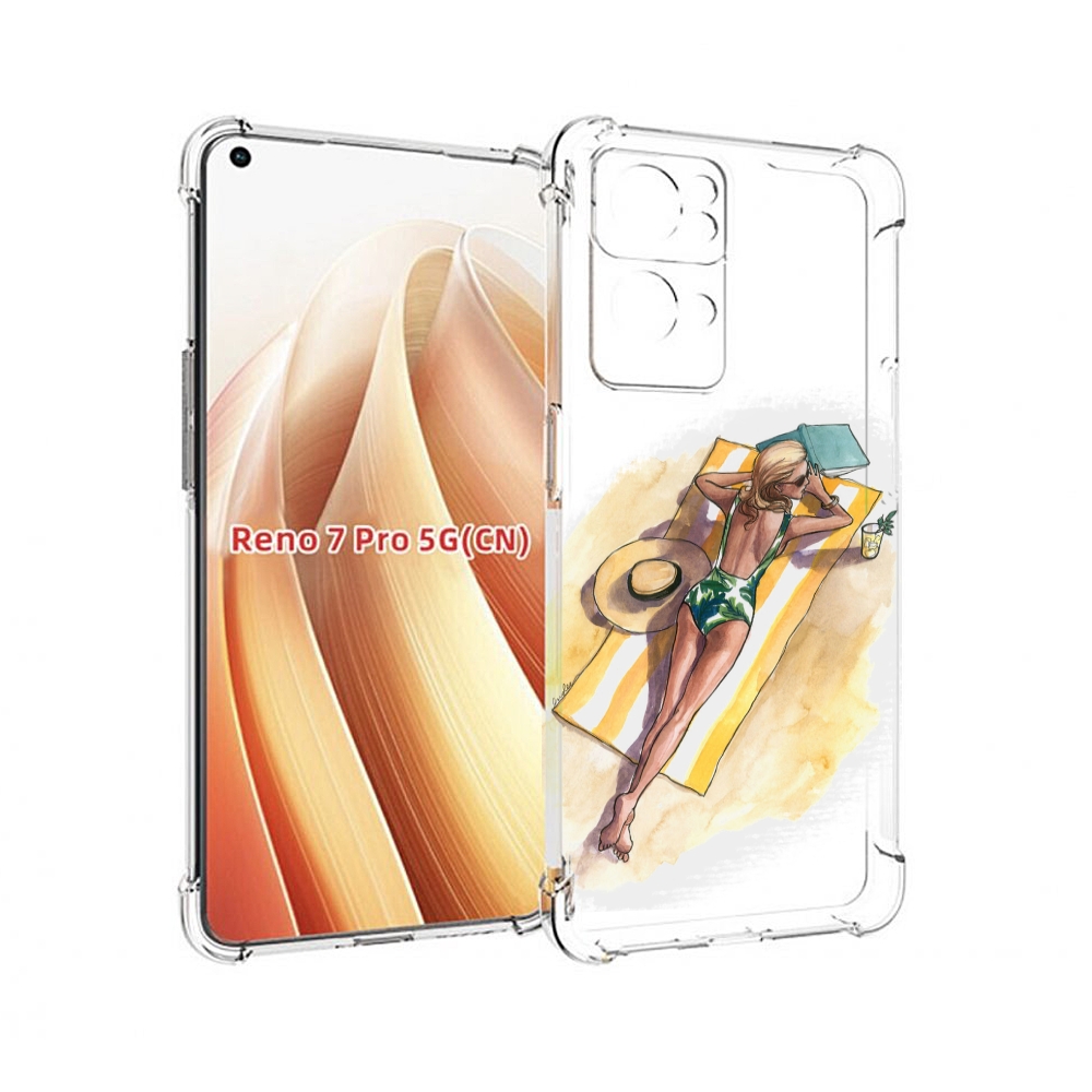 

Чехол MyPads девушка на пляже женский для OPPO Reno7 Pro 5G, Прозрачный, Tocco