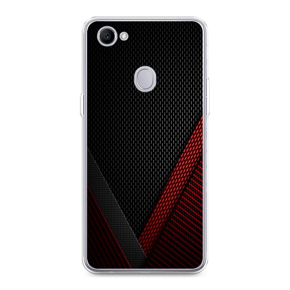 фото Силиконовый чехол "красный карбон" на oppo f7 awog