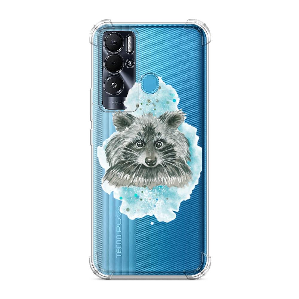 

Чехол Awog на Tecno Pova Neo "Енот в голубом облаке", Разноцветный, 302151-1