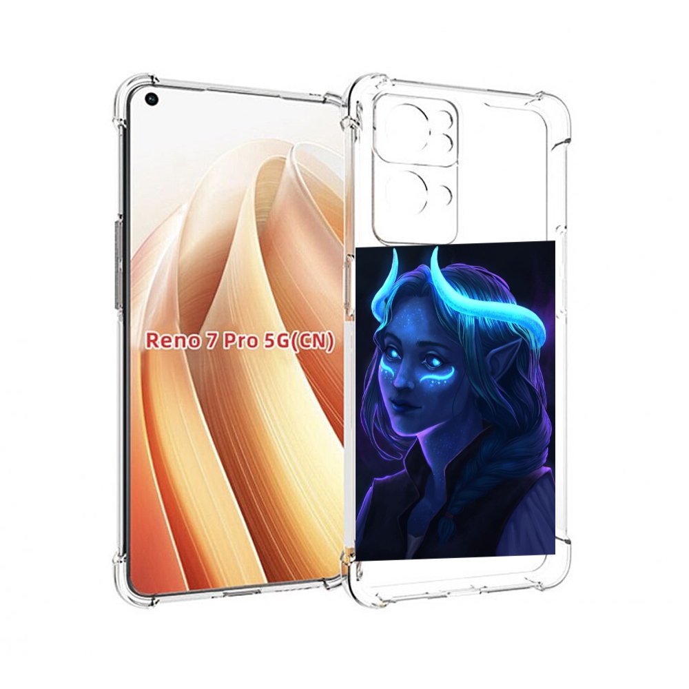 

Чехол MyPads девушка синяя ледяная женский для OPPO Reno7 Pro 5G, Прозрачный, Tocco