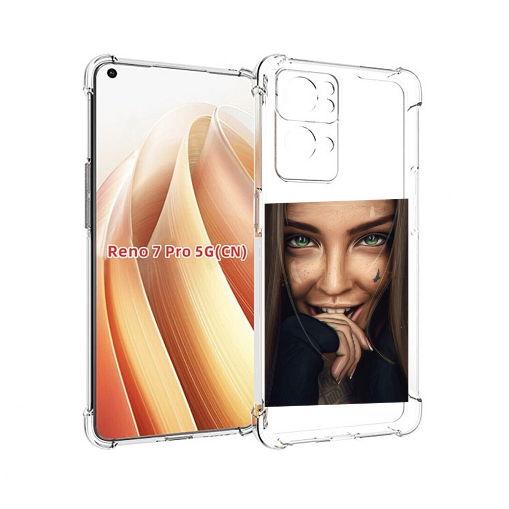 

Чехол MyPads девушка улыбается женский для OPPO Reno7 Pro 5G, Прозрачный, Tocco