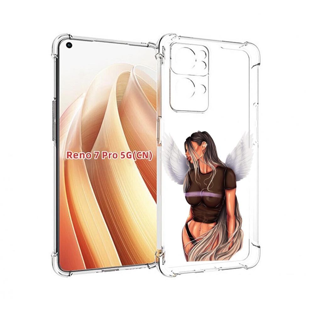 

Чехол MyPads девушка-ангел-с-крыльями женский для OPPO Reno7 Pro 5G, Прозрачный, Tocco