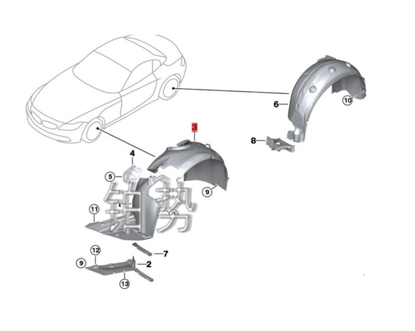 Колесной Ниши, Передняя Левая [Org] BMW 51777332337