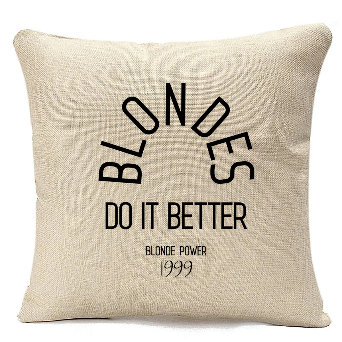 

Подушка бежевая CoolPodarok Blondes do it better, Бежевый
