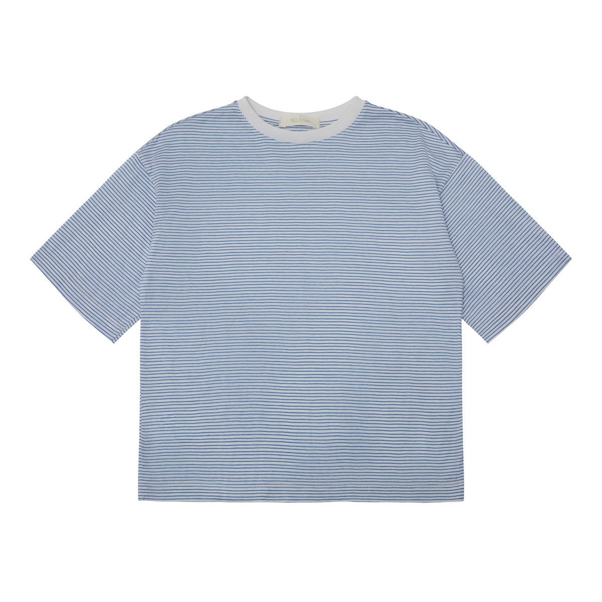 

Футболка детская Mela Studio, 110, белый в синюю полоску, 30308, 30308