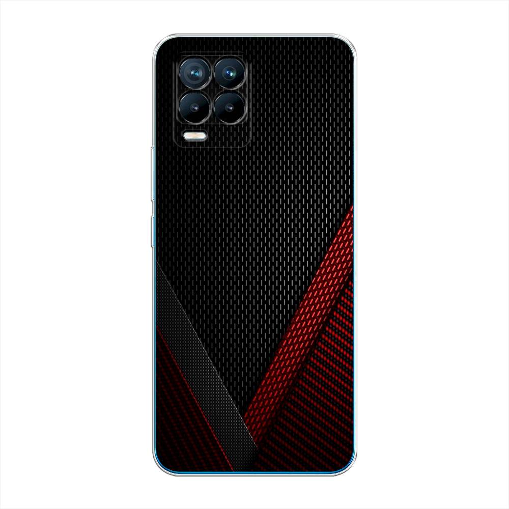 фото Силиконовый чехол "красный карбон" на realme 8 pro awog