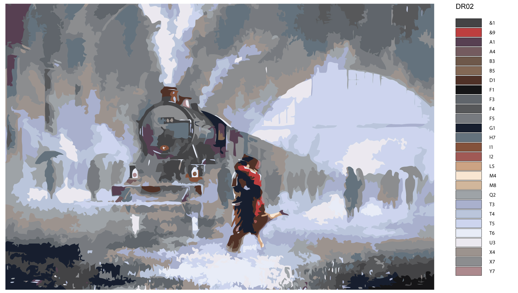 

Картина по номерам, Живопись по номерам, 80 x 120, DR02, DR02