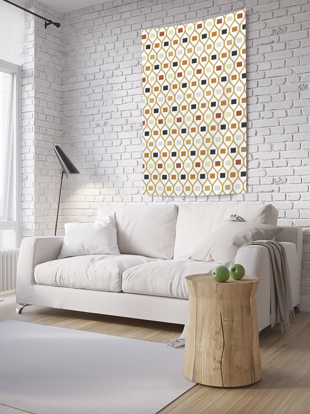 фото Вертикальное фотопанно на стену joyarty "квадраты в мозаике", 100x150 см