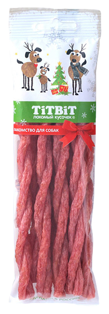 фото Лакомство для собак titbit, косичка, говядина, 75г