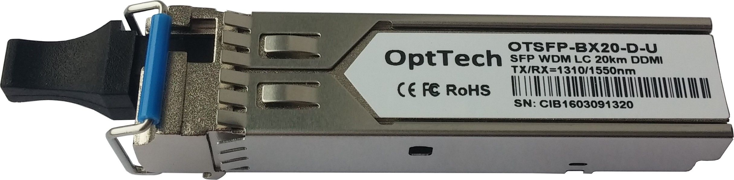 

Трансивер OptTech OTSFP-BX20-D-U, Серый, OTSFP-BX20-D-U