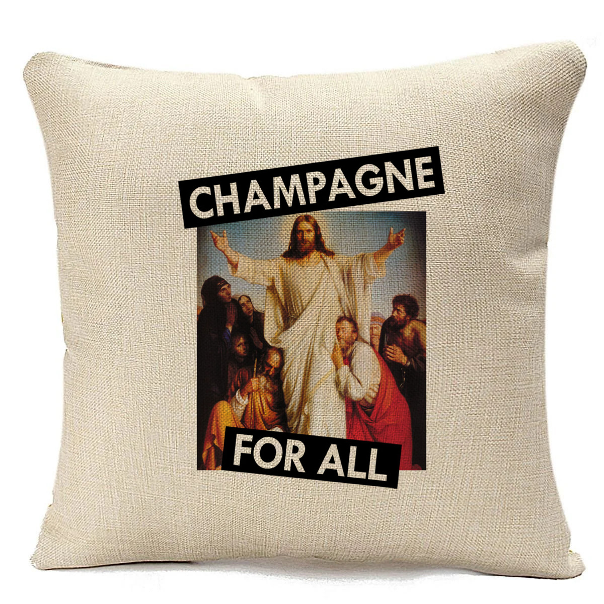 

Подушка бежевая CoolPodarok Champagne for all, Бежевый